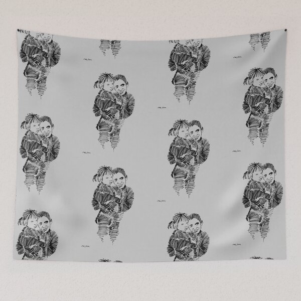 Item preview, Man Holding Child By Artguru 0662, 22 X 28, - Ink On Paper designed and sold by Art Guru.