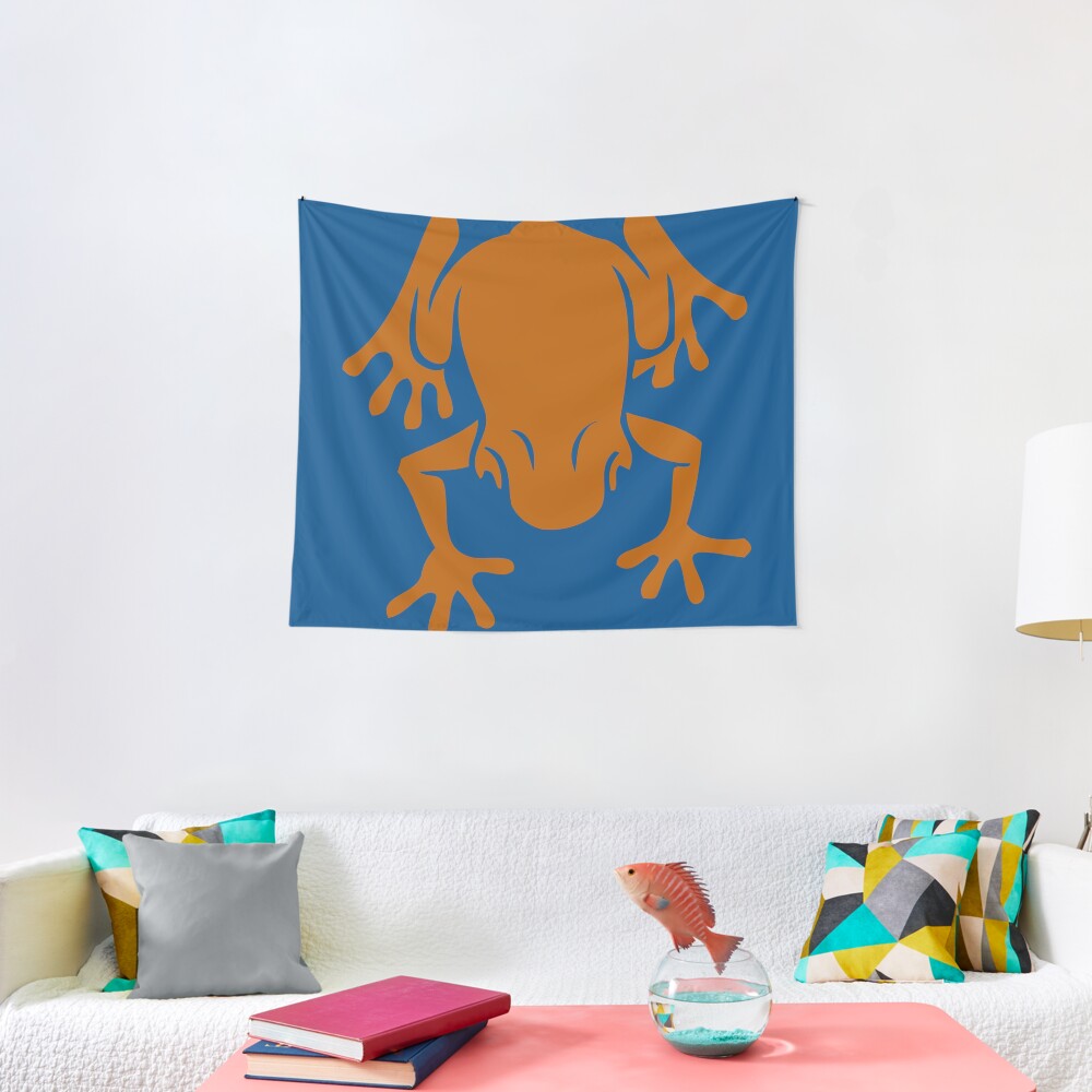 Orange Frog Tapestry