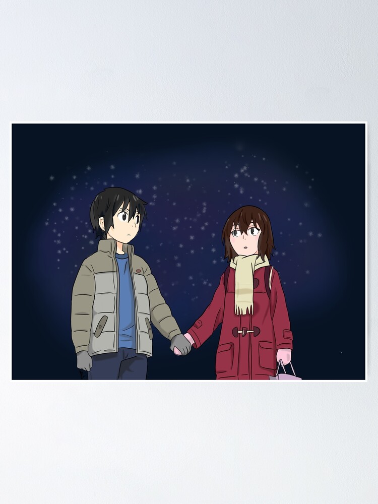 Erased Anime Characters Silhouette - Satoru Fujinuma x Kayo Hinazuki -  Animangapoi Fanart | Art Board Print