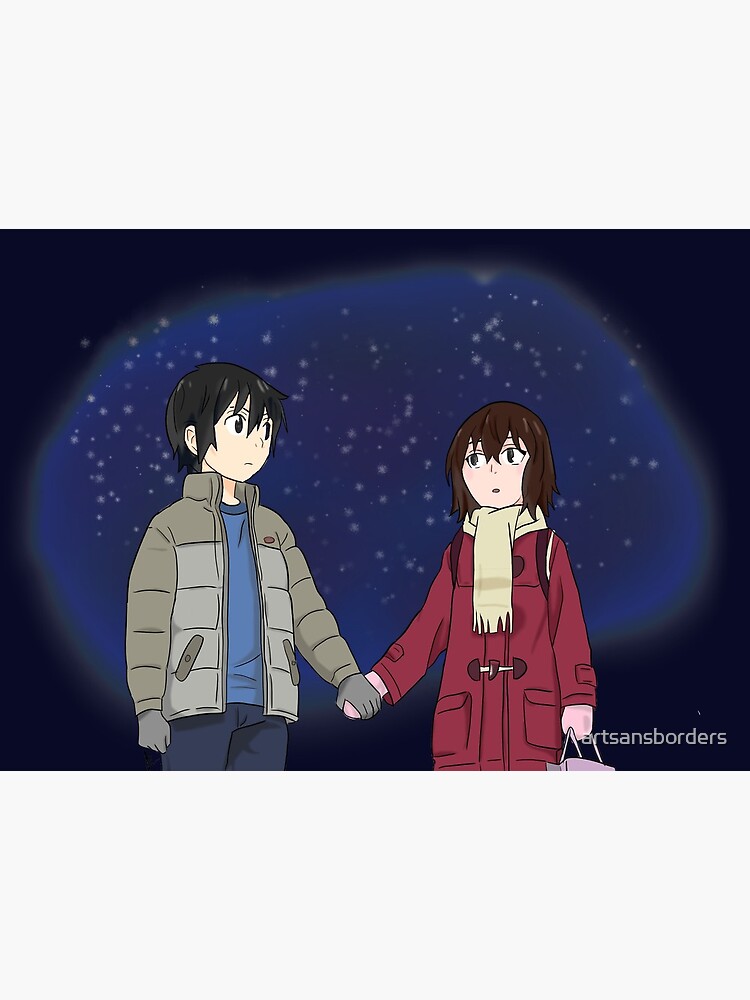 Erased Anime Characters Silhouette - Satoru Fujinuma x Kayo Hinazuki -  Animangapoi Fanart | Art Board Print