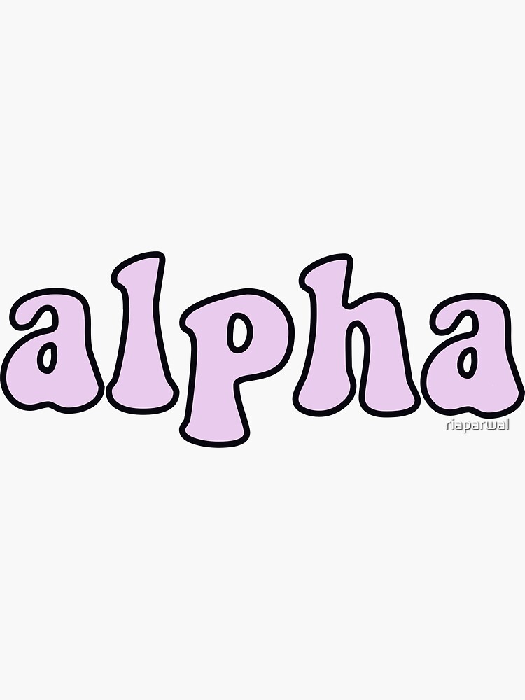 "Alpha Greek Letter" Sticker by riaparwal Redbubble