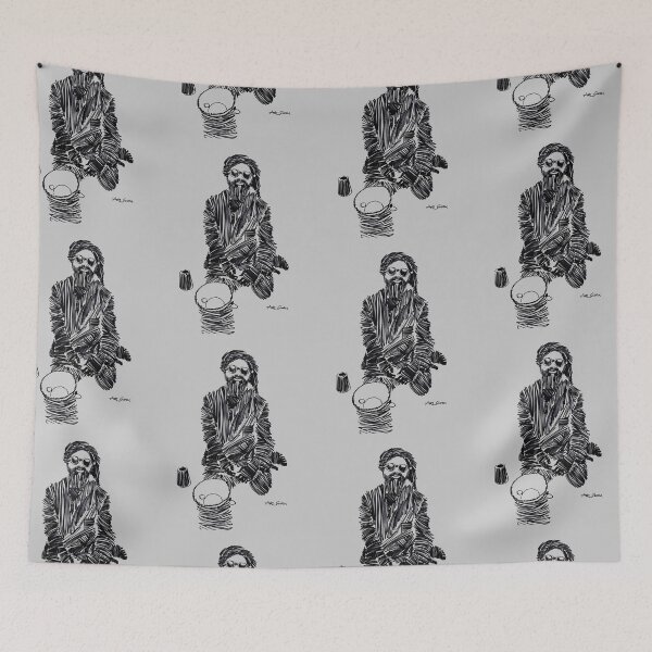 Item preview, Man Sitting With Drums By Artguru 0639, 22 X 28, - Ink On Paper designed and sold by Art Guru.
