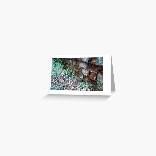 Crumbling Brick Wall, Texture Photography by Courtney Hatcher Greeting Card