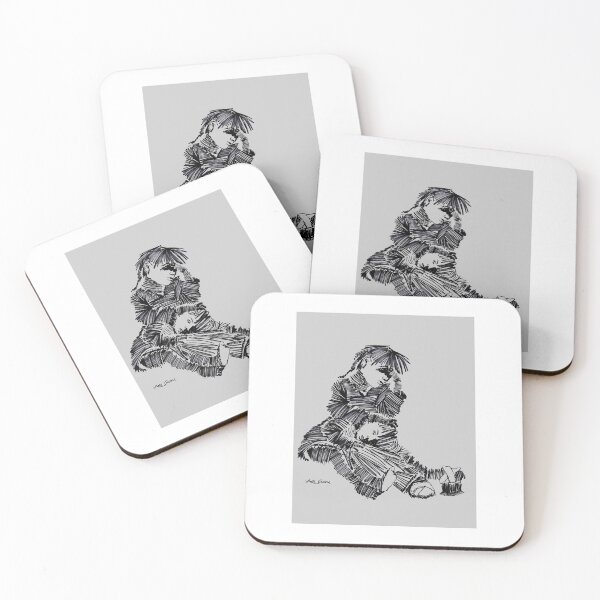 Item preview, Two Children Sitting Together By Artguru 0637, 22 X 28, - Ink On Paper designed and sold by Art Guru.