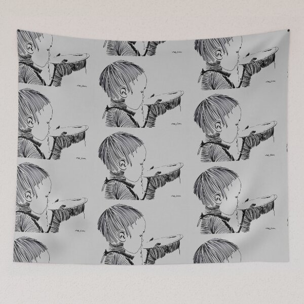 Item preview, Child Drinking Water By Artguru 0635, 28 X 22, - Ink On Paper designed and sold by Art Guru.