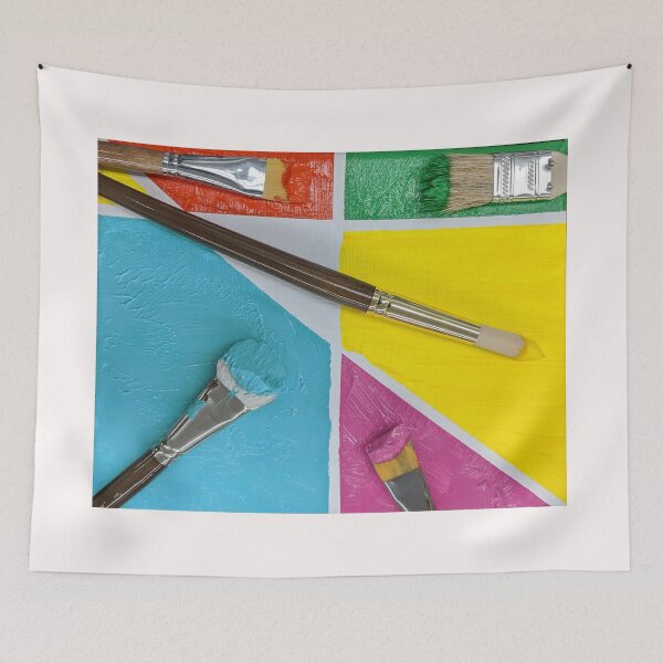 Item preview, Colorful Painted Canvas and Brushes pattern by Jay Babin designed and sold by Jay Babin.
