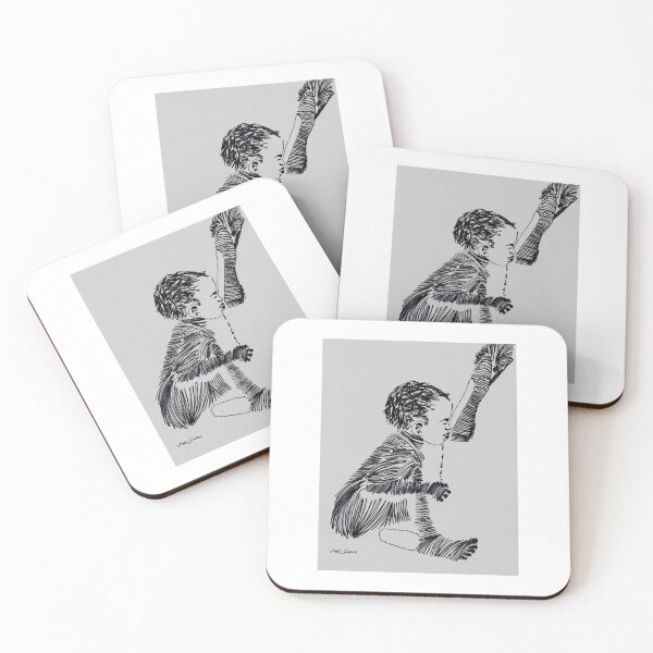 Item preview, Child Drinking Water From Shoe By Artguru 0633, 22 X 28, - Ink On Paper designed and sold by Art Guru.