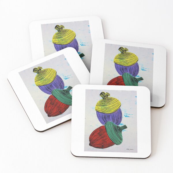 Item preview, Colored Acorns By Artguru 0624, 22 X 28, - Acrylic On Paper designed and sold by Art Guru.