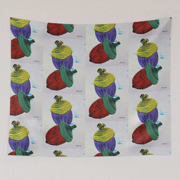 Item preview, Colored Acorns By Artguru 0624, 22 X 28, - Acrylic On Paper designed and sold by Art Guru.