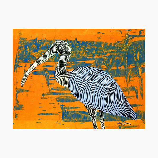 Item preview, Crane By Artguru 0620, 28 X 22, - Acrylic On Paper designed and sold by Art Guru.