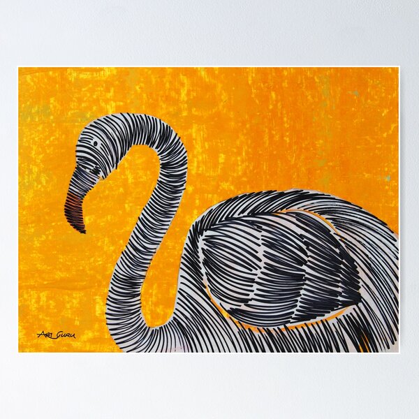 Item preview, Flamingo By Artguru 0616, 28, X 22, - Acrylic On Paper designed and sold by Art Guru.