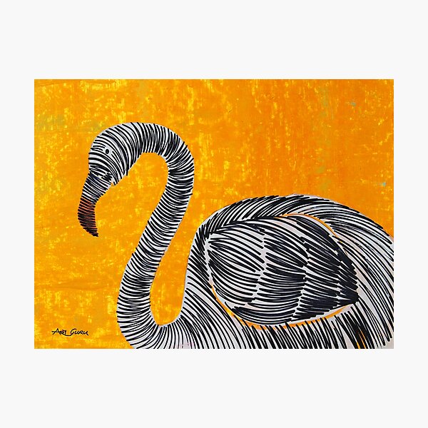 Aperçu de l'œuvre Flamingo By Artguru 0616, 28, X 22, - Acrylic On Paper créée et vendue par Art Guru.