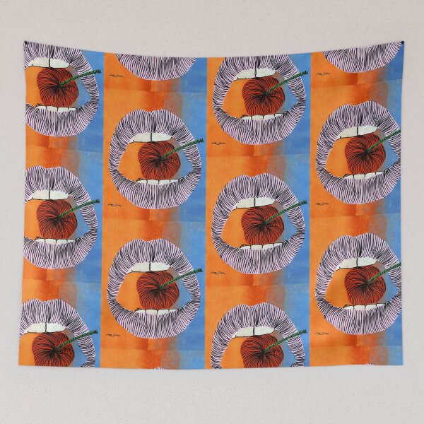 Item preview, Mouth Biting Into Cherry By Artguru 0613, 22 X 28, - Acrylic On Paper designed and sold by Art Guru.