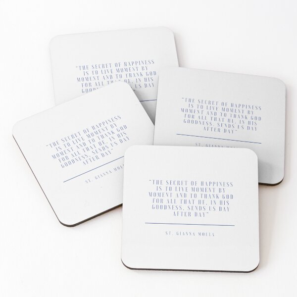 Item preview, Saint Gianna Molla Secret to Happiness Quote designed and sold by Julia-miller28.