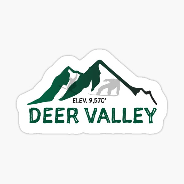 Deer Valley Utah Forest Ski Snowboard Camping Brighton Hiking Mountain Sunset Gift Ideas Sticker