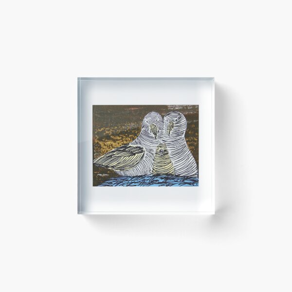 Item preview, Bird Family By Artguru 0598, 28 X 22, - Acrylic On Paper designed and sold by Art Guru.