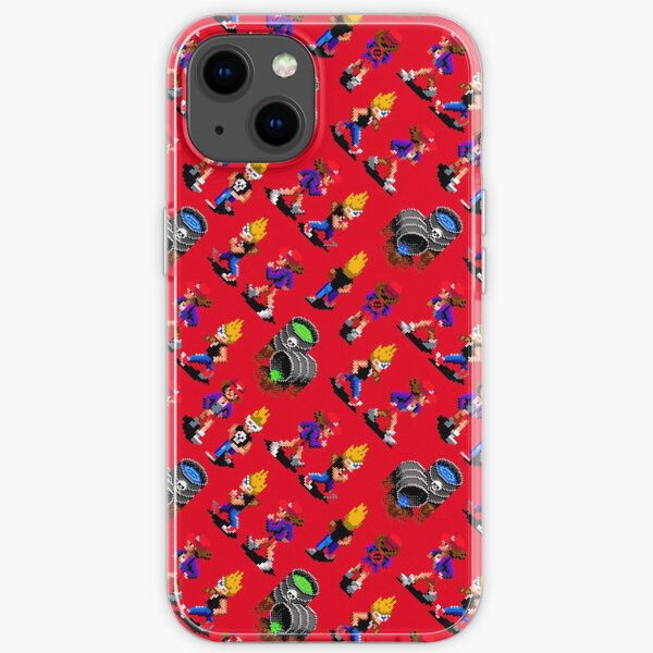 Retro gaming heroes pattern RPL8R-ZAMN | vintage video game nostalgia iPhone Soft Case