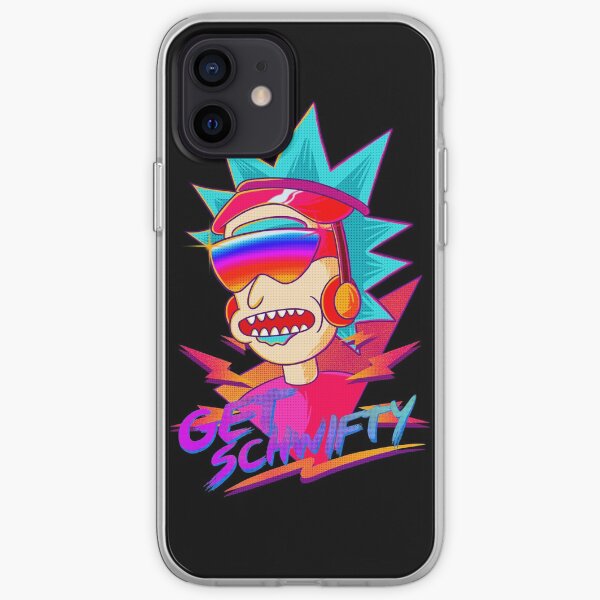 get schwifty Rick and Morty retro iPhone Soft Case