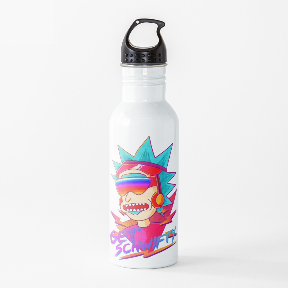 get schwifty Rick and Morty retro Water Bottle