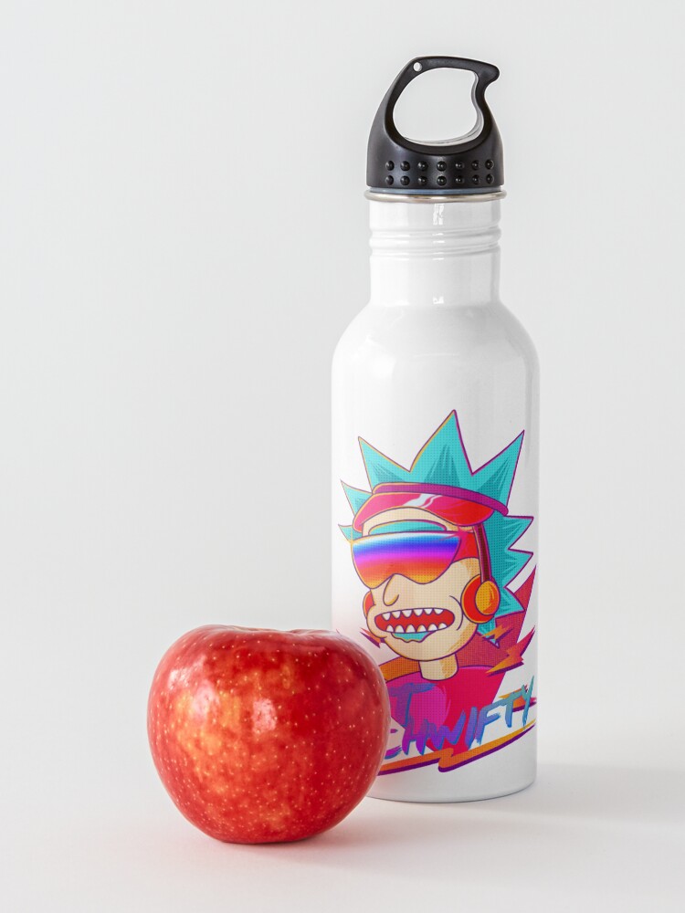 Alternate view of get schwifty Rick and Morty retro Water Bottle