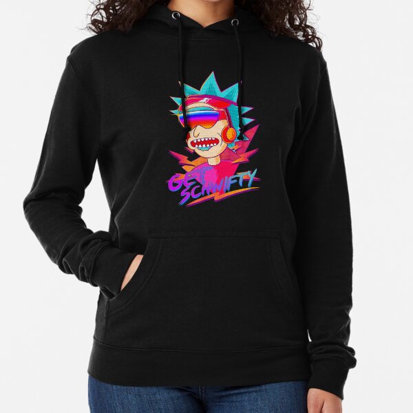 get schwifty Rick and Morty retro Lightweight Hoodie