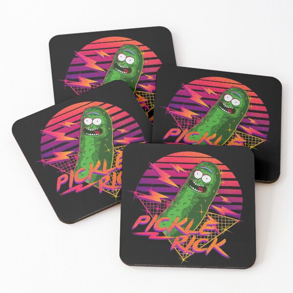 pickle rick Coasters (Set of 4)