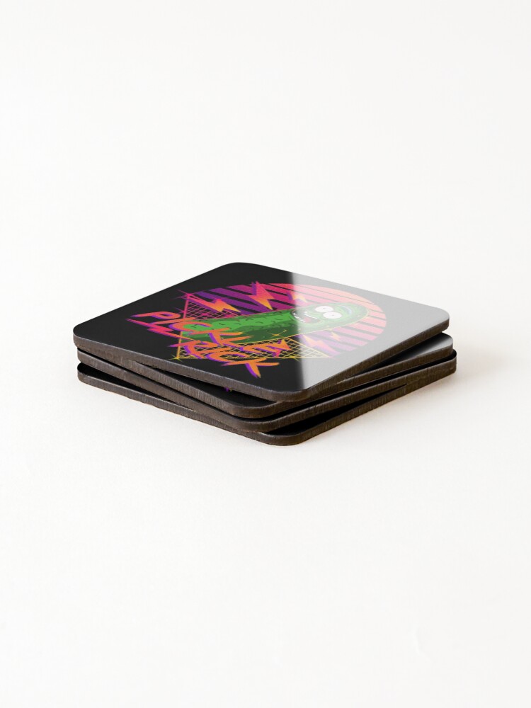 Alternate view of pickle rick Coasters (Set of 4)