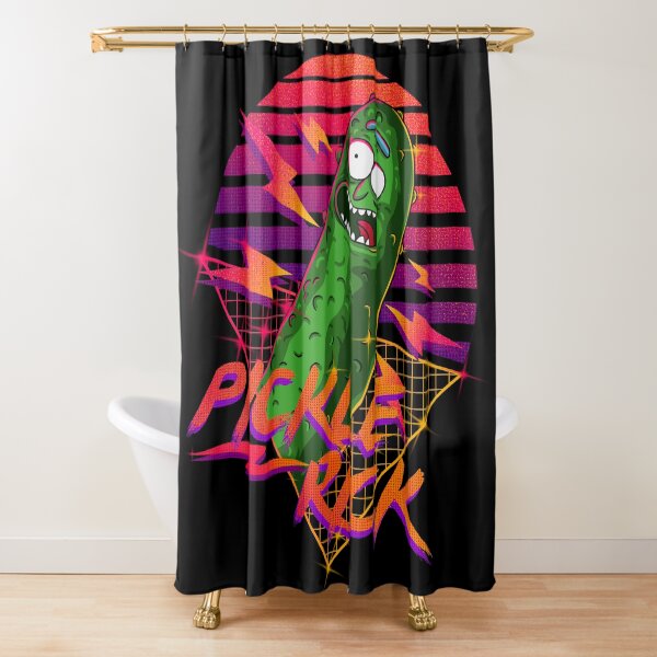 pickle rick Shower Curtain