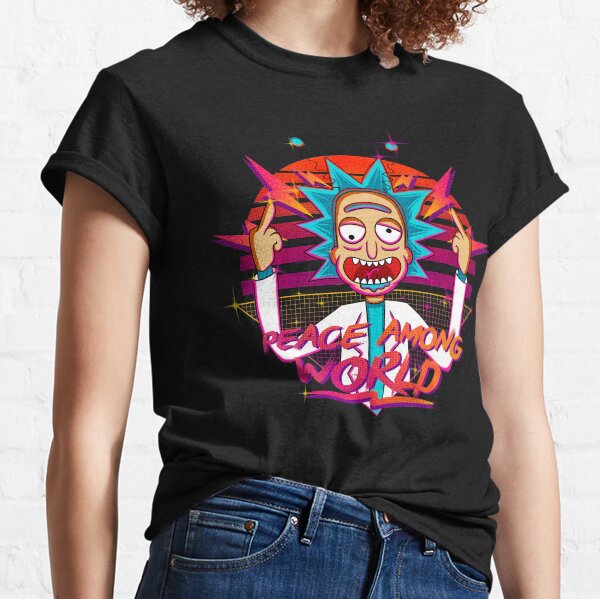 peace among world rick and morty retro Classic T-Shirt