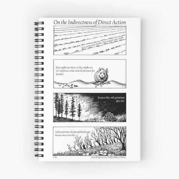 Item preview, 'On the Indirectness of Direct Action' Rebecca Solnit Comic designed and sold by quakeandquiver.