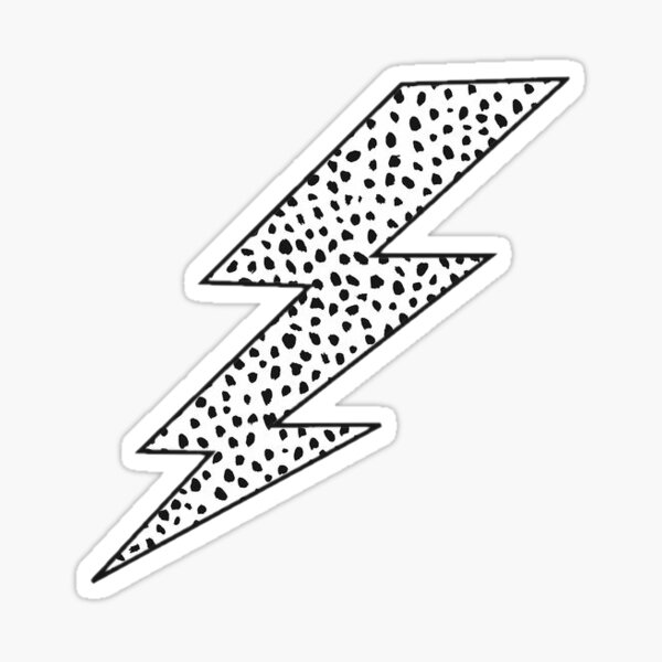 dot lightening bolt Sticker