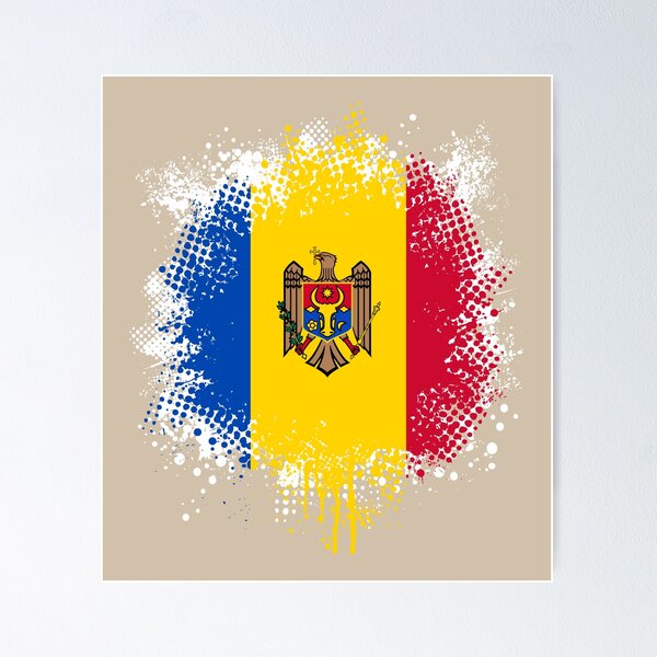 Item preview, Flag of Moldova - Splat designed and sold by pixelinga.