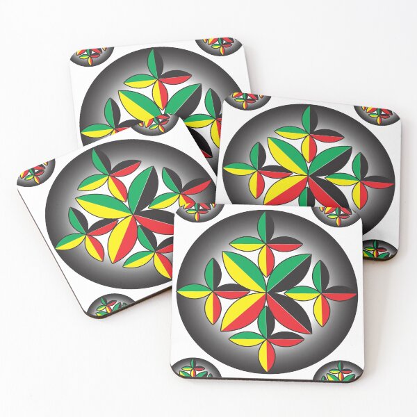 Raggae Sharped Cross Design Untersetzer (4er Set)