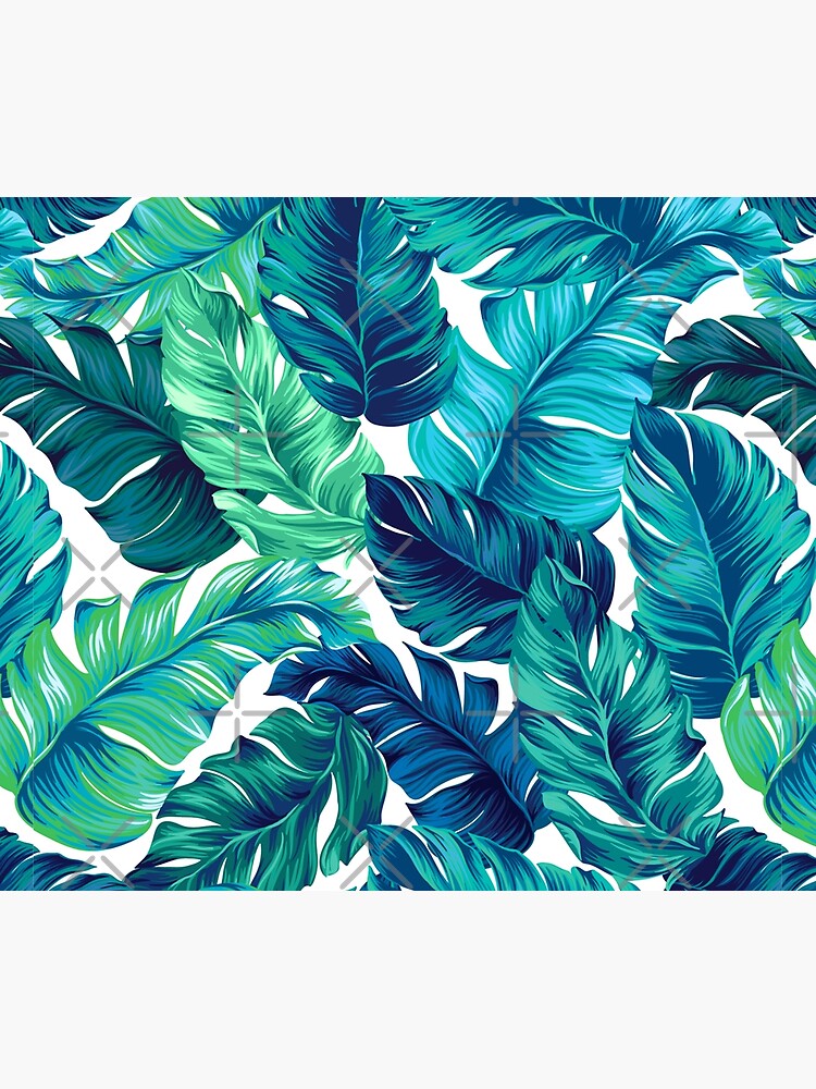 turquoise and green tropical leaves by features2018