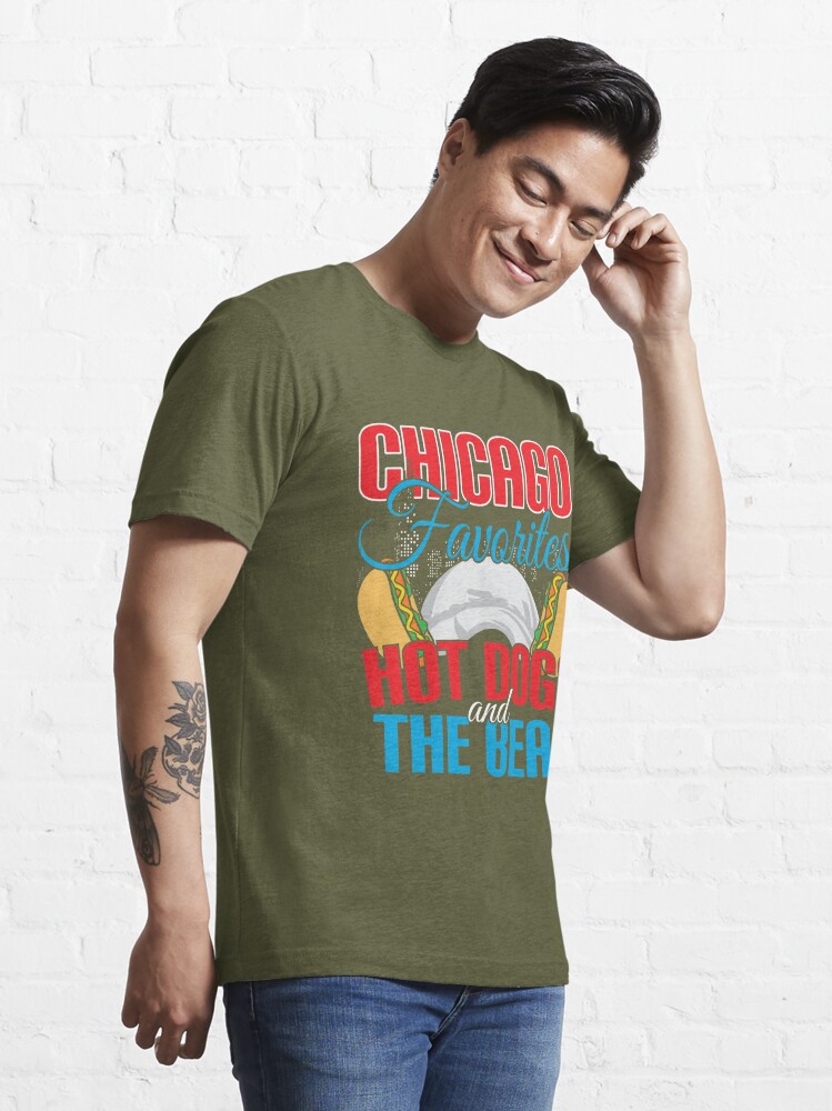 Chicago Bean T-shirt Bear - Great Chicago Gifts