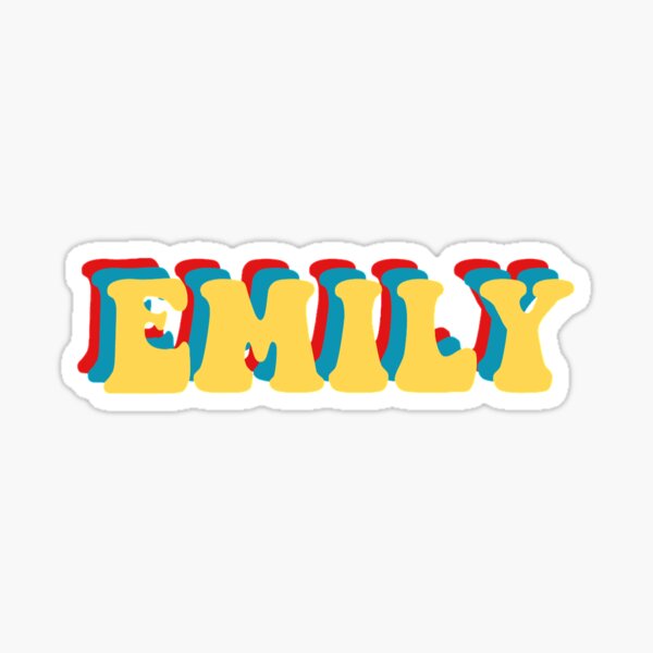 "Emily Aesthetic Name Sticker" Sticker by helenabaird | Redbubble
