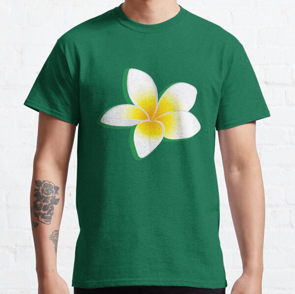 Plumeria Blossom in White and Yellow Classic T-Shirt