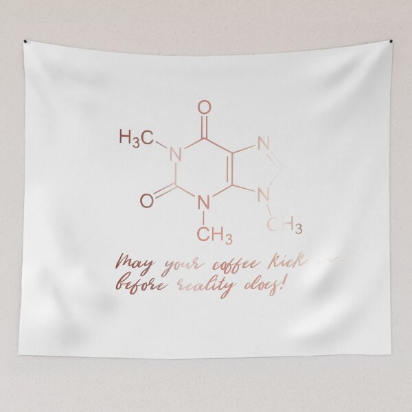 Item preview, Rose Gold - Coffee Chemical Compound " May your coffee kick in before reality does!" designed and sold by LilyTreeArt.