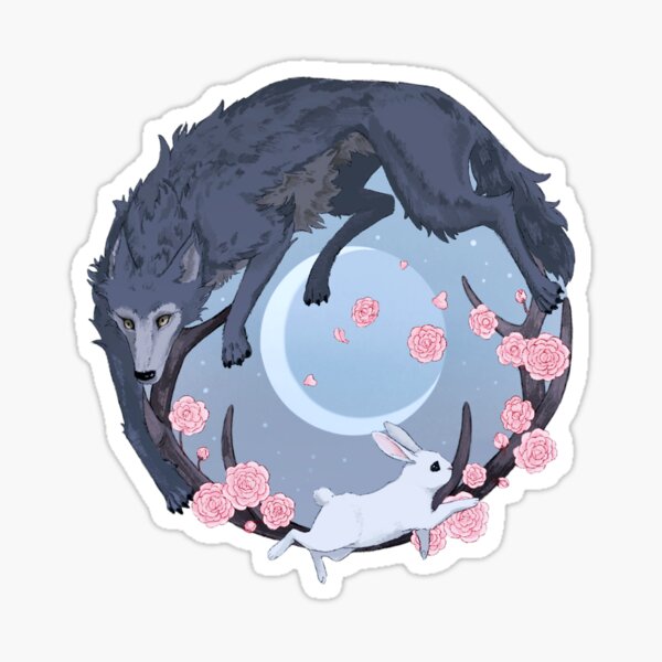 "Rabbit And Wolf" Sticker For Sale By Tmis | Redbubble