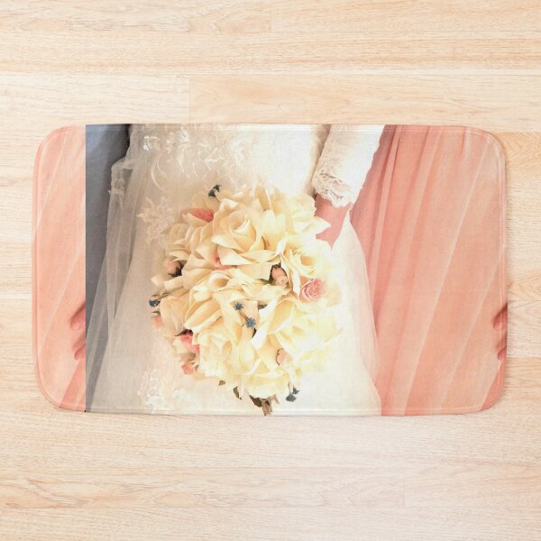 Item preview, white and pink roses wedding bouquet  designed and sold by Stephanie  Skeem.