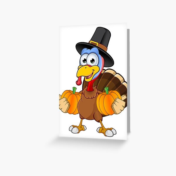 Thanksgiving Turkey Character Greeting Card