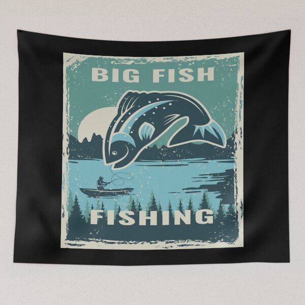 Item preview, retro poster fisherman designed and sold by crack dsg.
