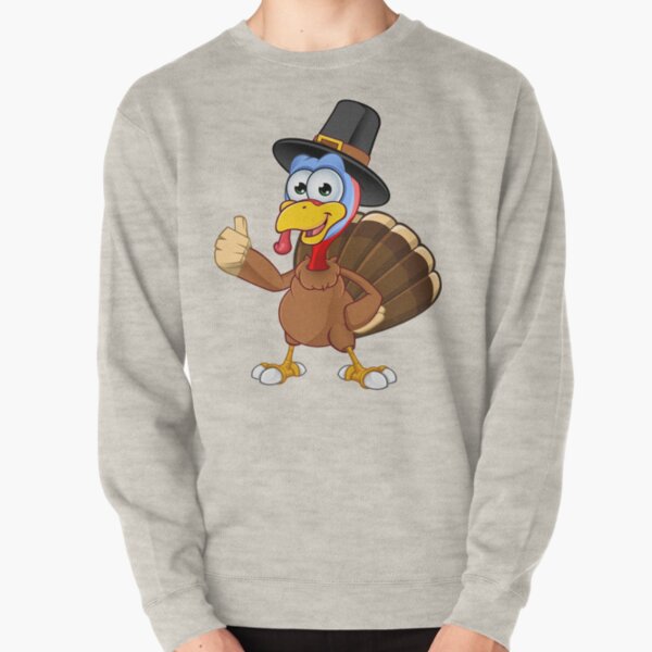 Thanksgiving Turkey Character Pullover Sweatshirt