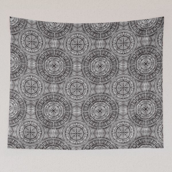 Item preview, Black and white radial designed and sold by inkblotcreative.