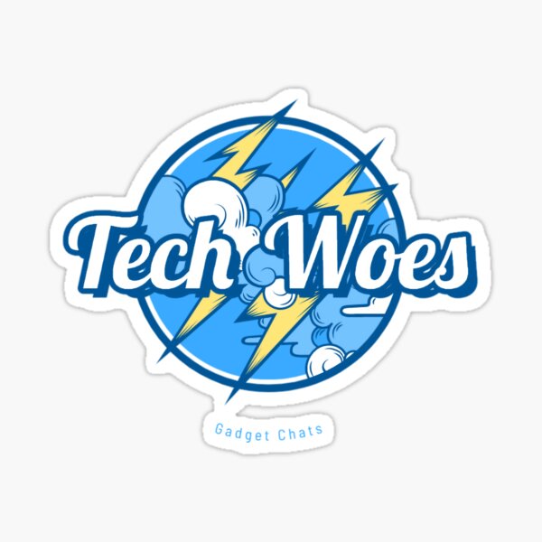 Tech Woes - Blue Sticker