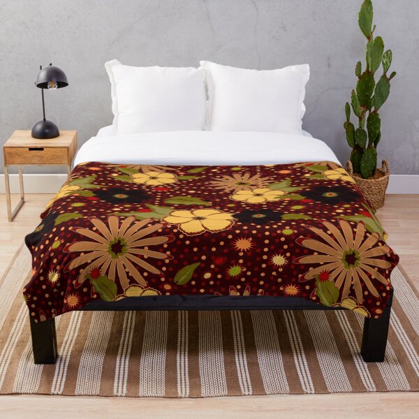 Item preview, RETRO Autumn Dotted Floral designed and sold by ZENDYtechSTYLE.