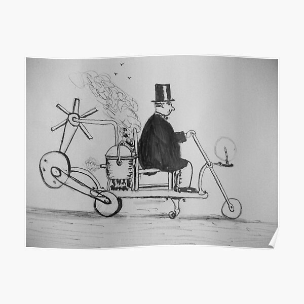 Edwardian Mobility Scooter Poster