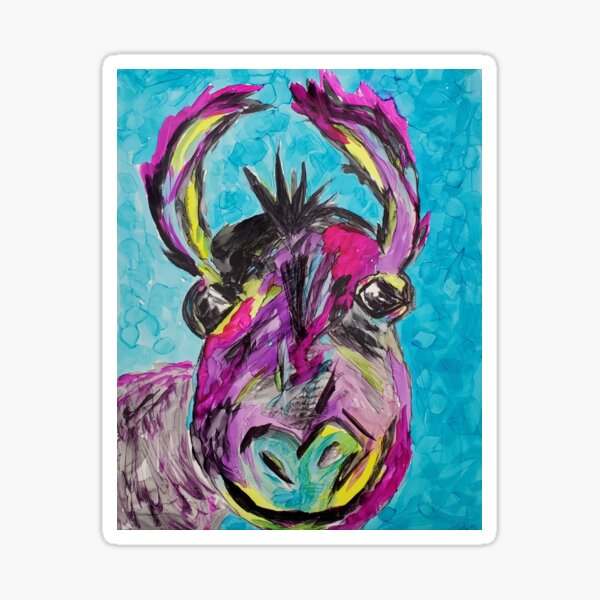Moose the Burro Sticker
