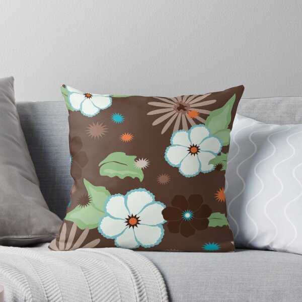 Item preview, RETRO Cocoa Floral designed and sold by ZENDYtechSTYLE.