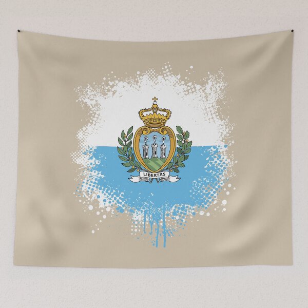 Item preview, Flag of San Marino - Splat designed and sold by pixelinga.